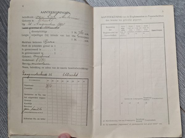 Dutch Pay book 16th Infantry Regiment 1918 - Image 15