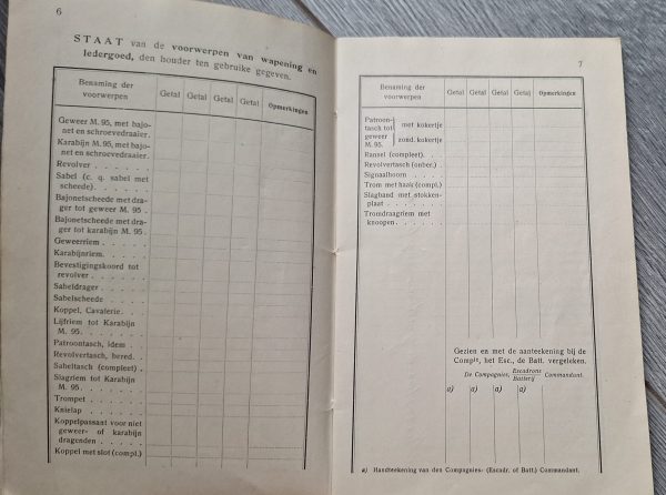 Dutch Pay book 16th Infantry Regiment 1918 - Image 14
