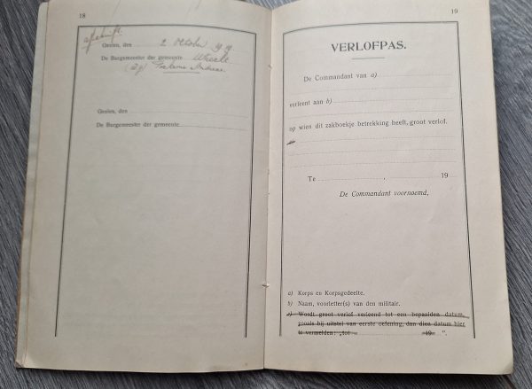 Dutch Pay book 16th Infantry Regiment 1918 - Image 10