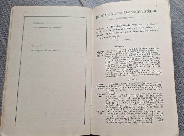 Dutch Pay book 16th Infantry Regiment 1918 - Image 9