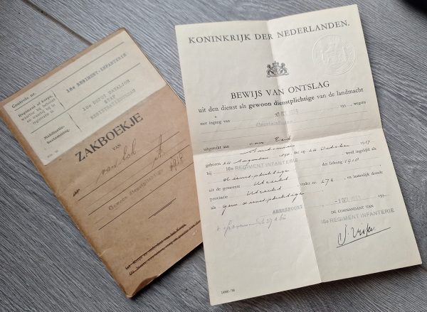 Dutch Pay book 16th Infantry Regiment 1918 - Image 1