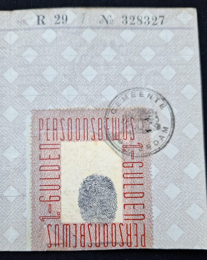 WW2 Dutch Persoonsbewijs ID