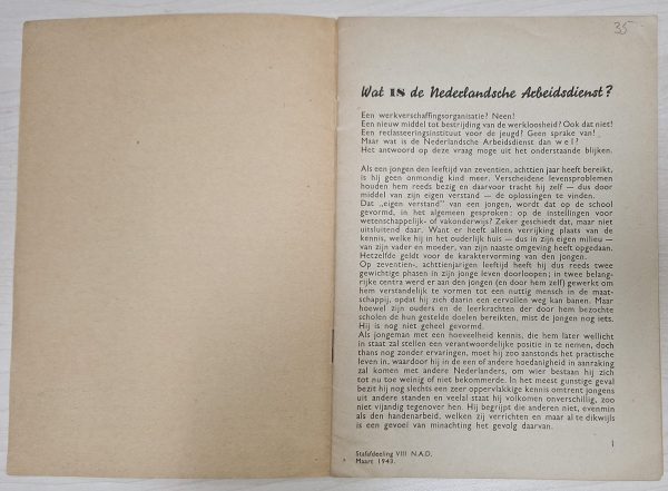 WW2 Dutch Arbeidsdienst Brochure - Image 3