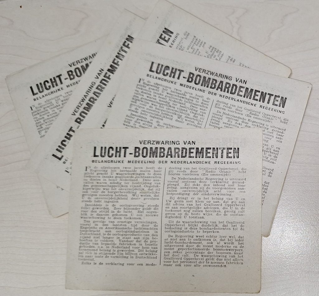 WW2 Dropped Allied Warning Leaflets