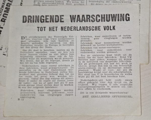 WW2 Dropped Allied Warning Leaflets - Image 3