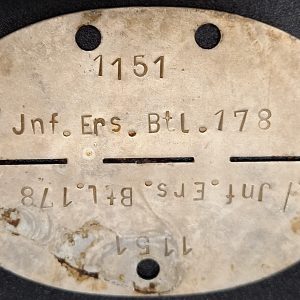 EKM 1./Inf.Ers.Btl.178 Erkennungsmarke ID Tag