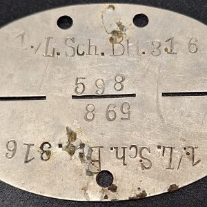 EKM 1./L.Sch.Btl. 316 Nr 598 ID Tag
