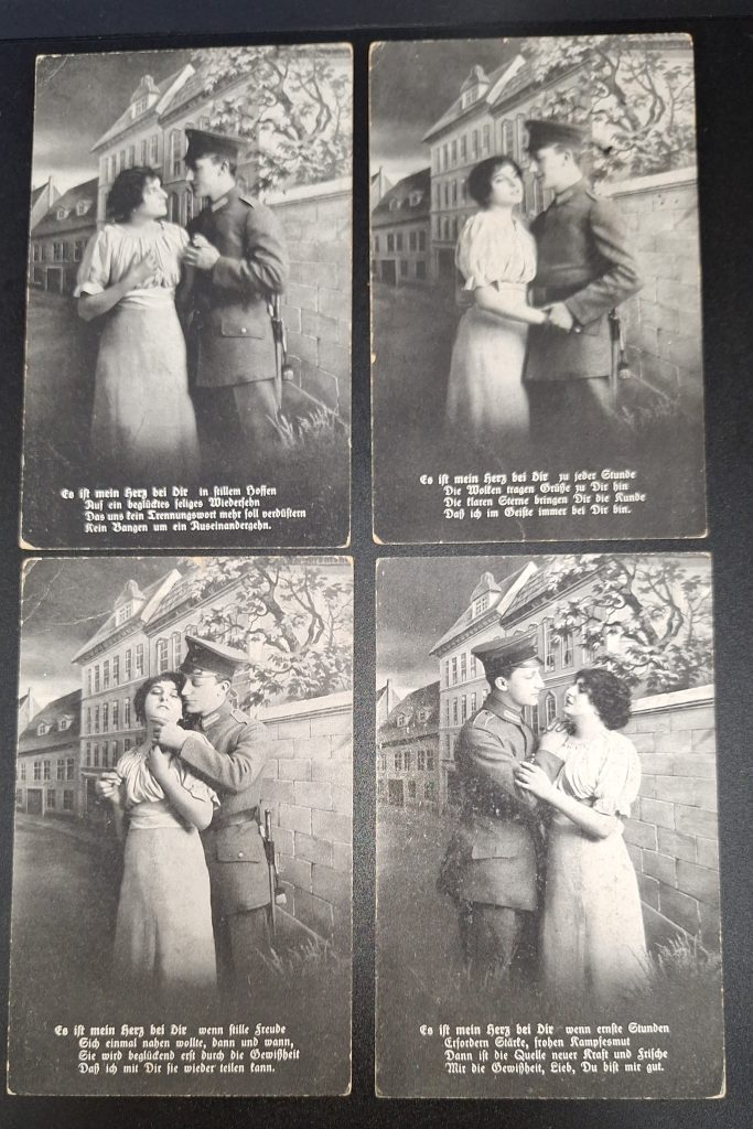 4 WW1 German Sweetheart Postcards