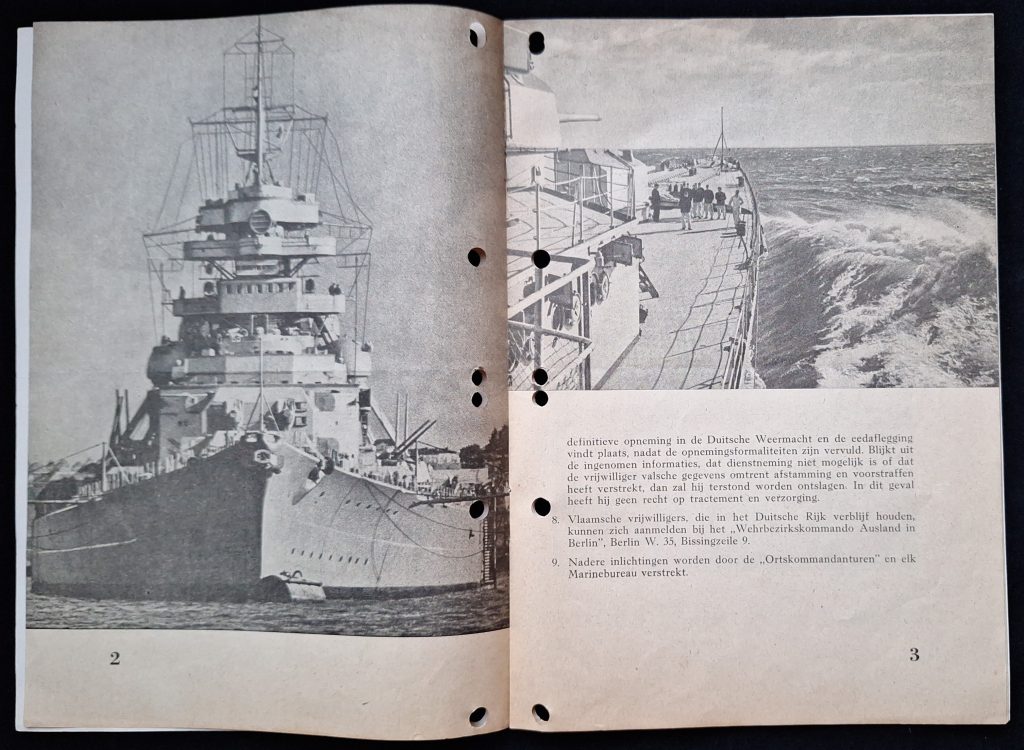 Rare Flemish Kriegsmarine Recruitment Brochure