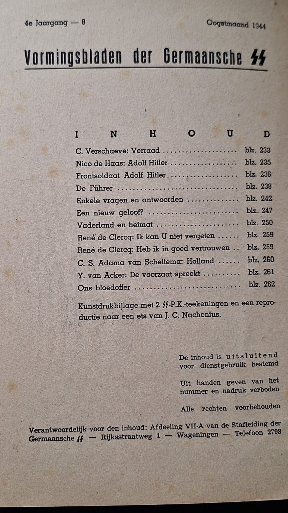 Vormingbladen SS 4e Jaargang nr 8