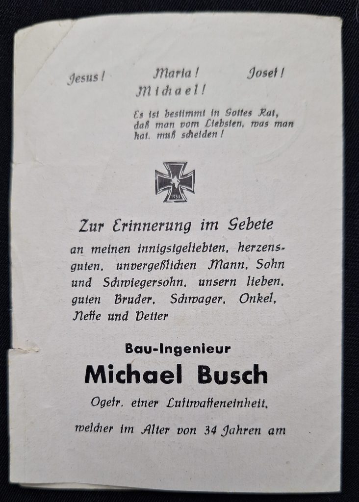 WW2 Death Notice Real Photo