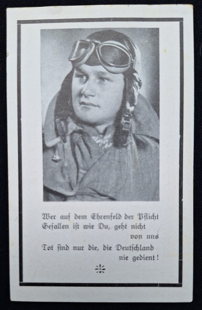 Luftwaffe Pilot Death Notice - Sterbebild