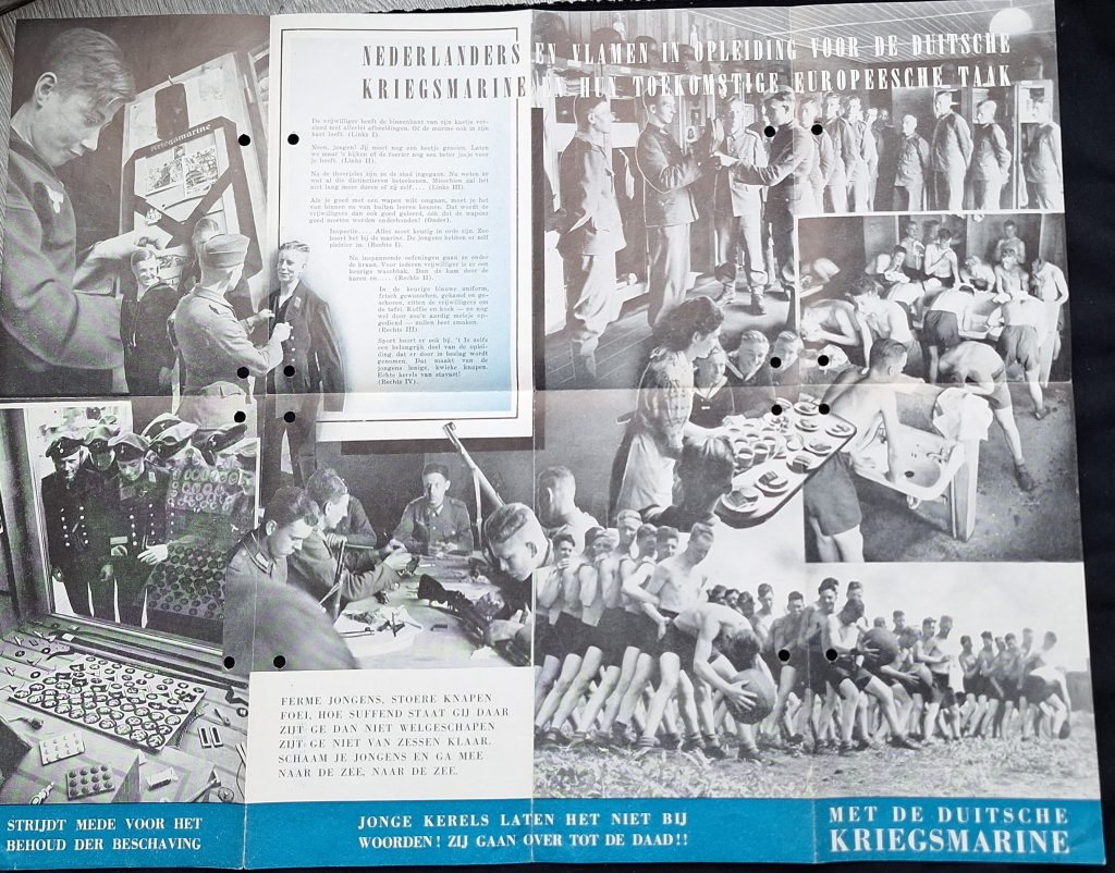 Dutch Kriegsmarine Recruting Fold-Out Brochure
