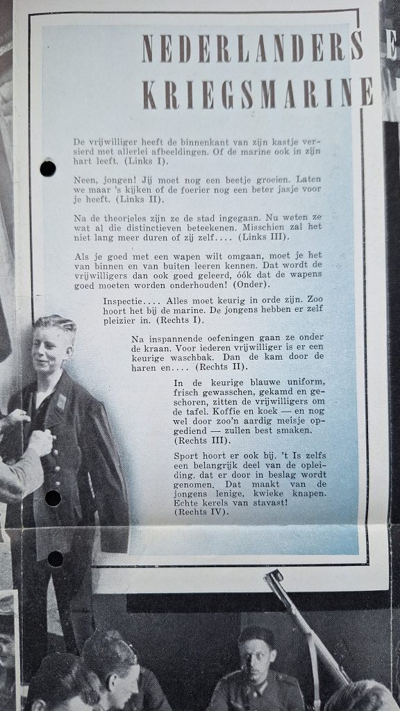 Dutch Kriegsmarine Recruting Fold-Out Brochure