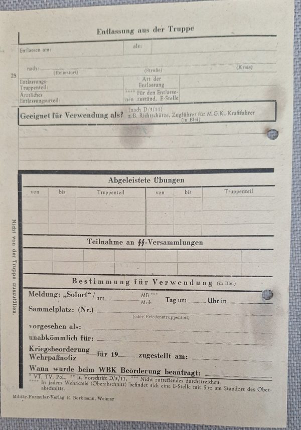 SS Überwachungskarte and Schulungsformen - Image 3
