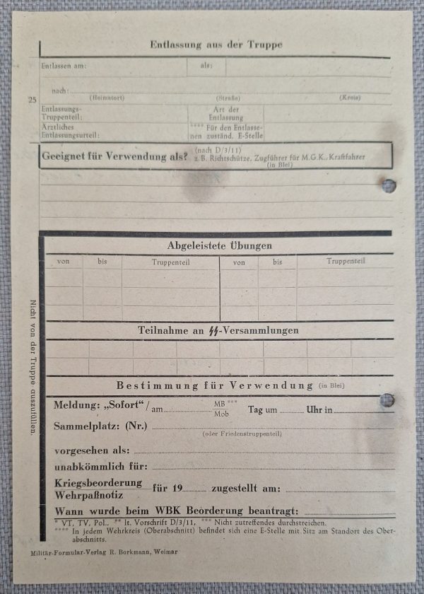 SS Überwachungskarte and Schulungsformen - Image 7