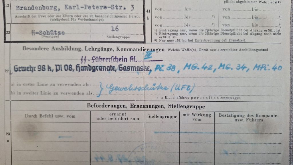 SS Überwachungskarte and Schulungsformen