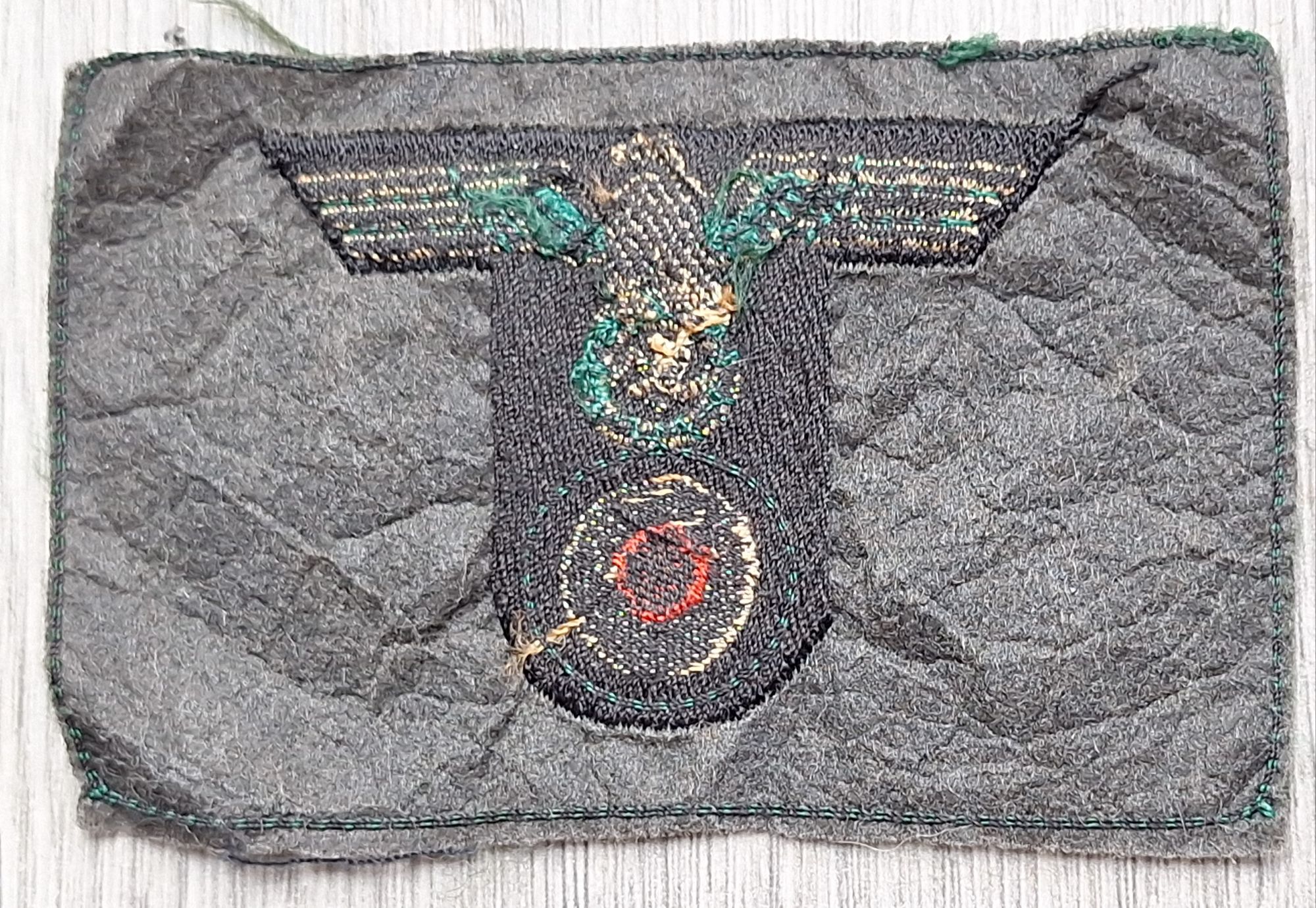 Wehrmacht M43 Cap Eagle and Cocard Trapeziod BeVo - Image 3