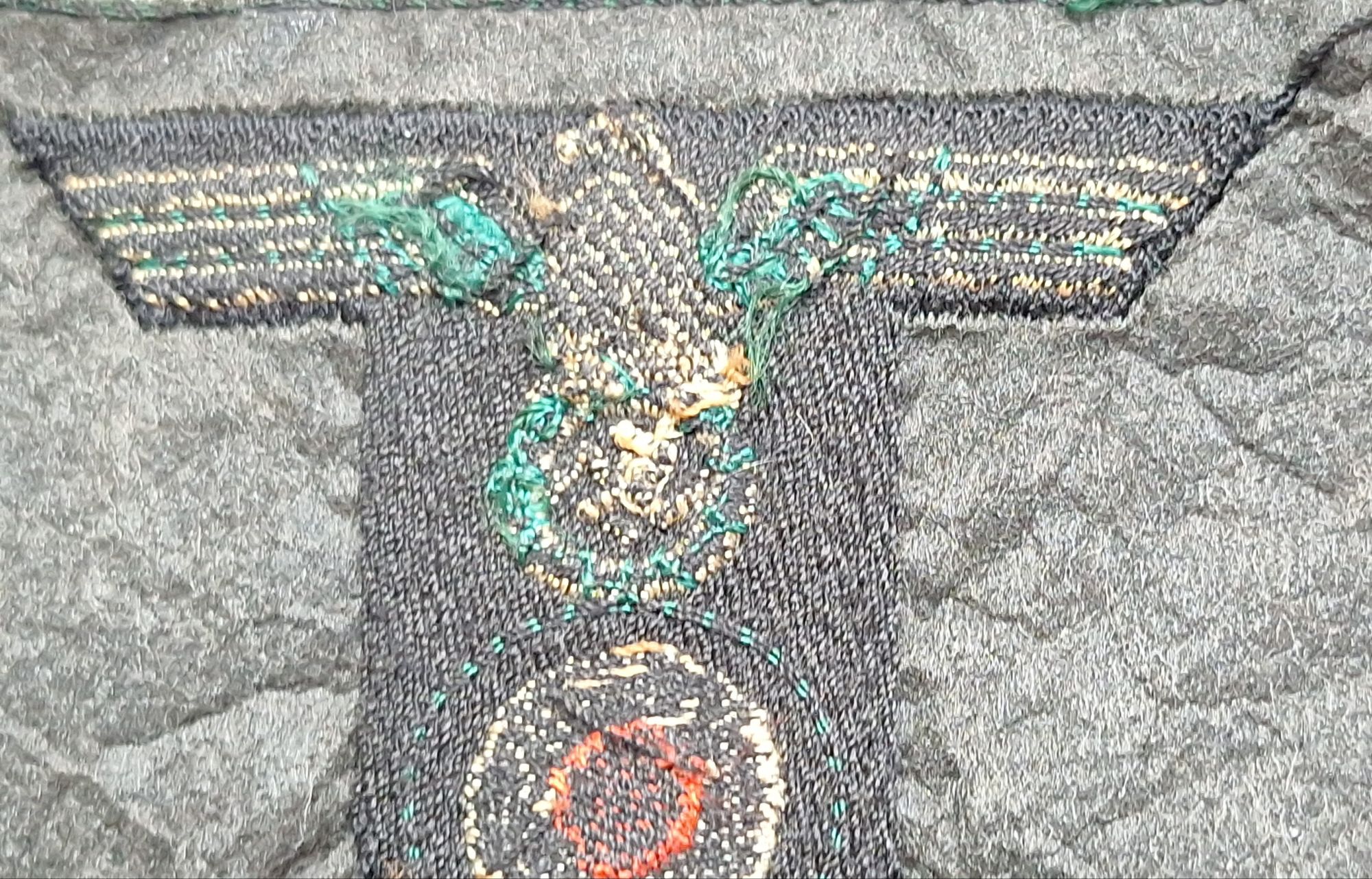 Wehrmacht M43 Cap Eagle and Cocard Trapeziod BeVo - Image 5