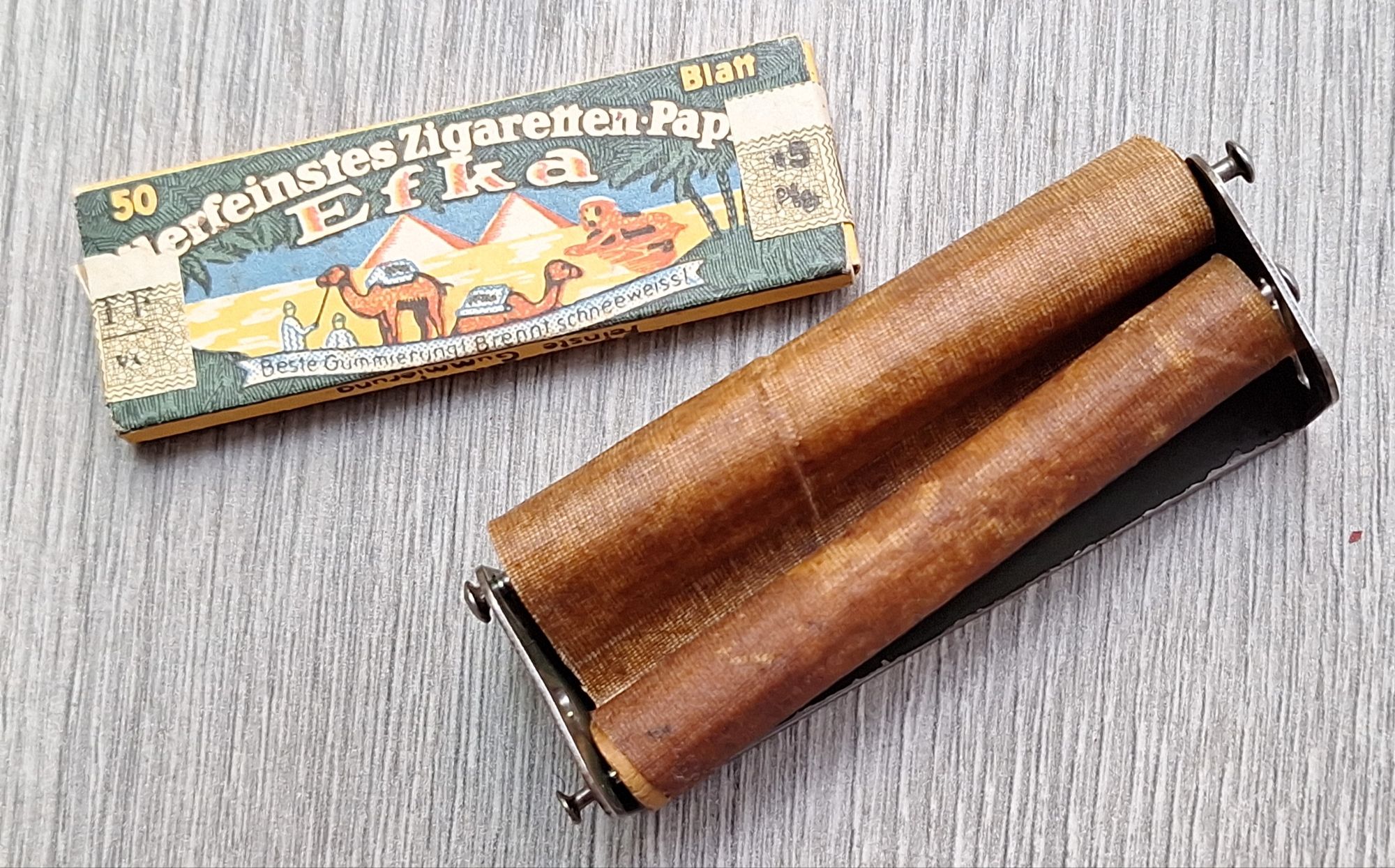 Wehrmacht Cigaret Rolling Device and a Package of Leaflets