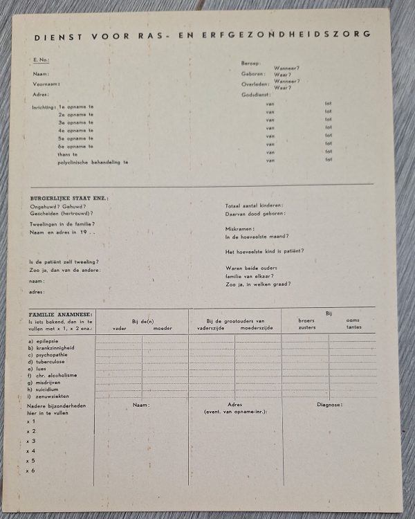 Algemeine SS Health Conditon Cart -Breed and Heritage Health Care Service - Image 1