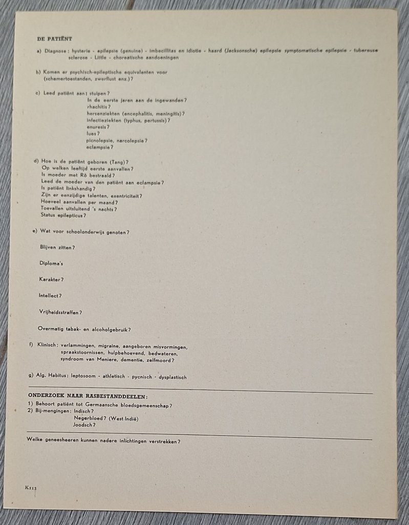 Algemeine SS Health Conditon Cart -Breed and Heritage Health Care Service