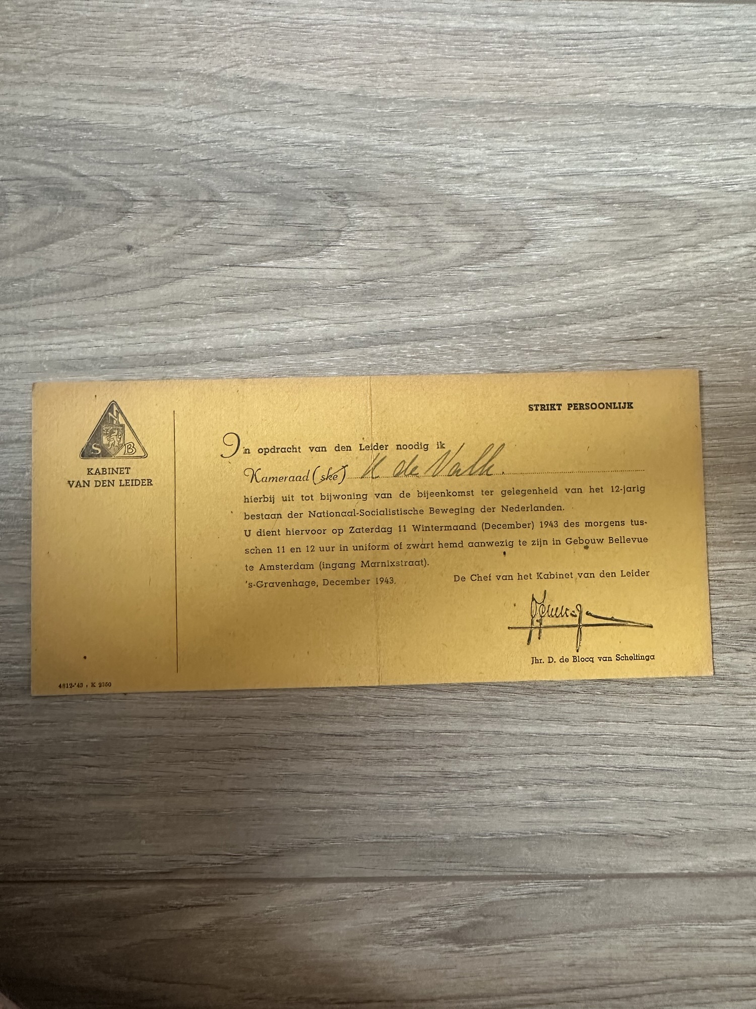 NSB 12-year existance invite letter