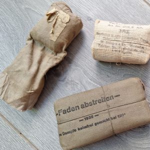 WW2 - 3 German Field Dressing Packages.