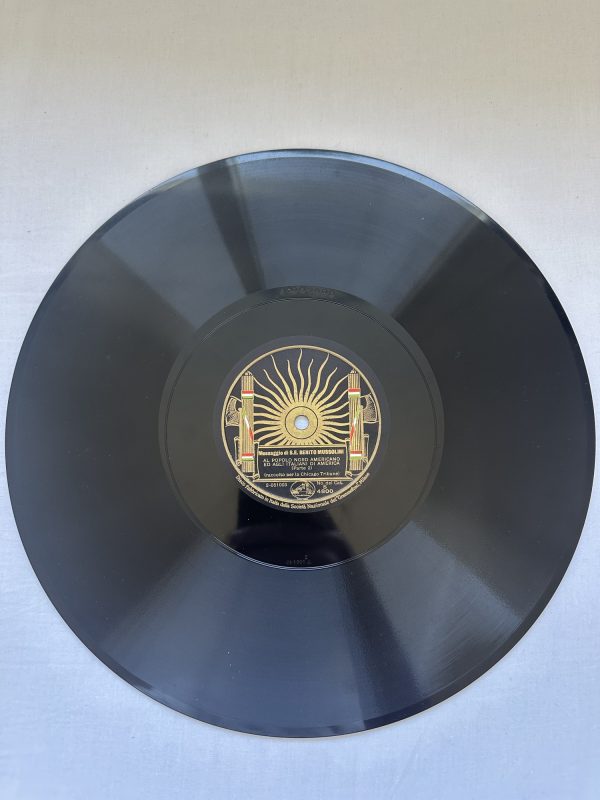 Original 78rpm Recording - Mussolini Speech - Image 2