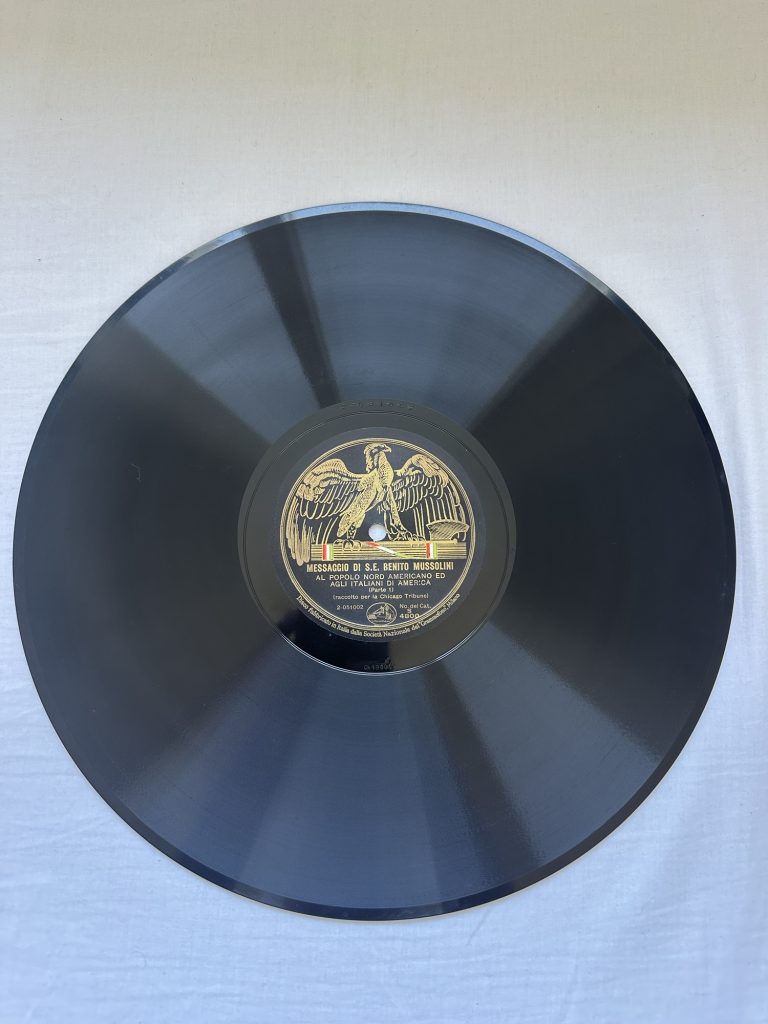 Original 78rpm Recording - Mussolini Speech