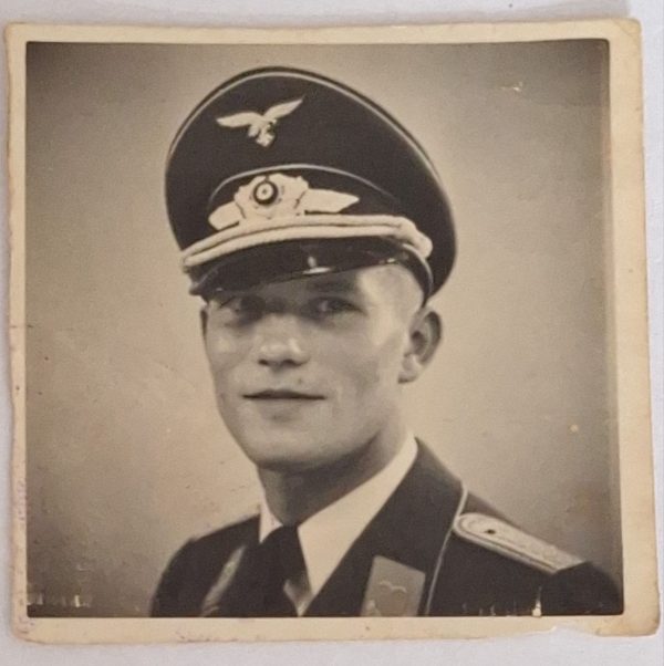 WW2 Luftwaffe Pass Photo Officer 2nd Leutnant - Image 1