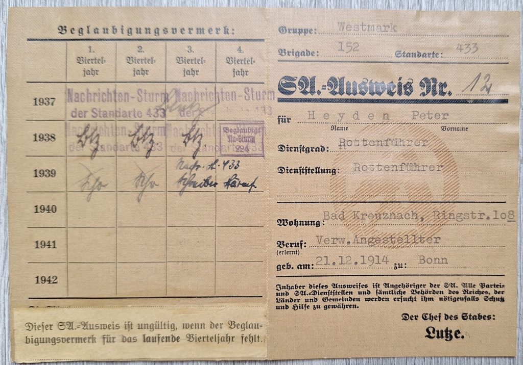 Large Lot of SA Documents and Sportsabzeichen- One Person