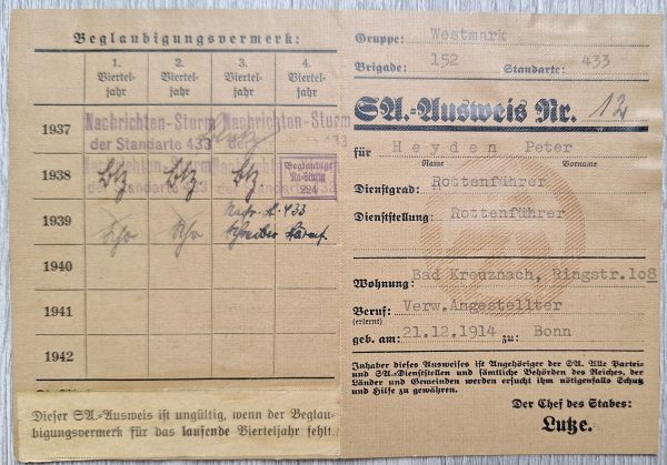 Large Lot of SA Documents and Sportsabzeichen- One Person - Image 2