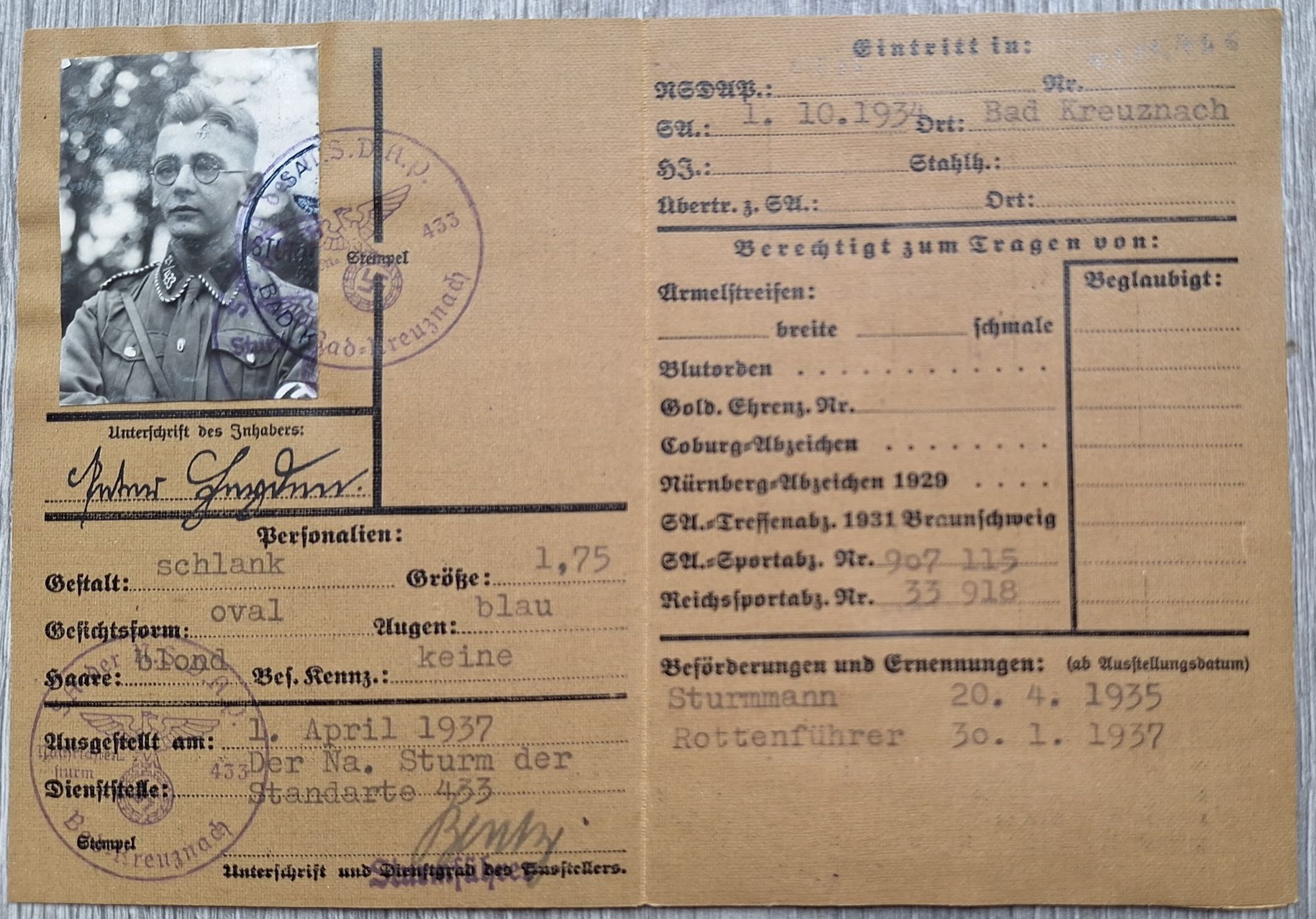 Large Lot of SA Documents and Sportsabzeichen- One Person - Image 3