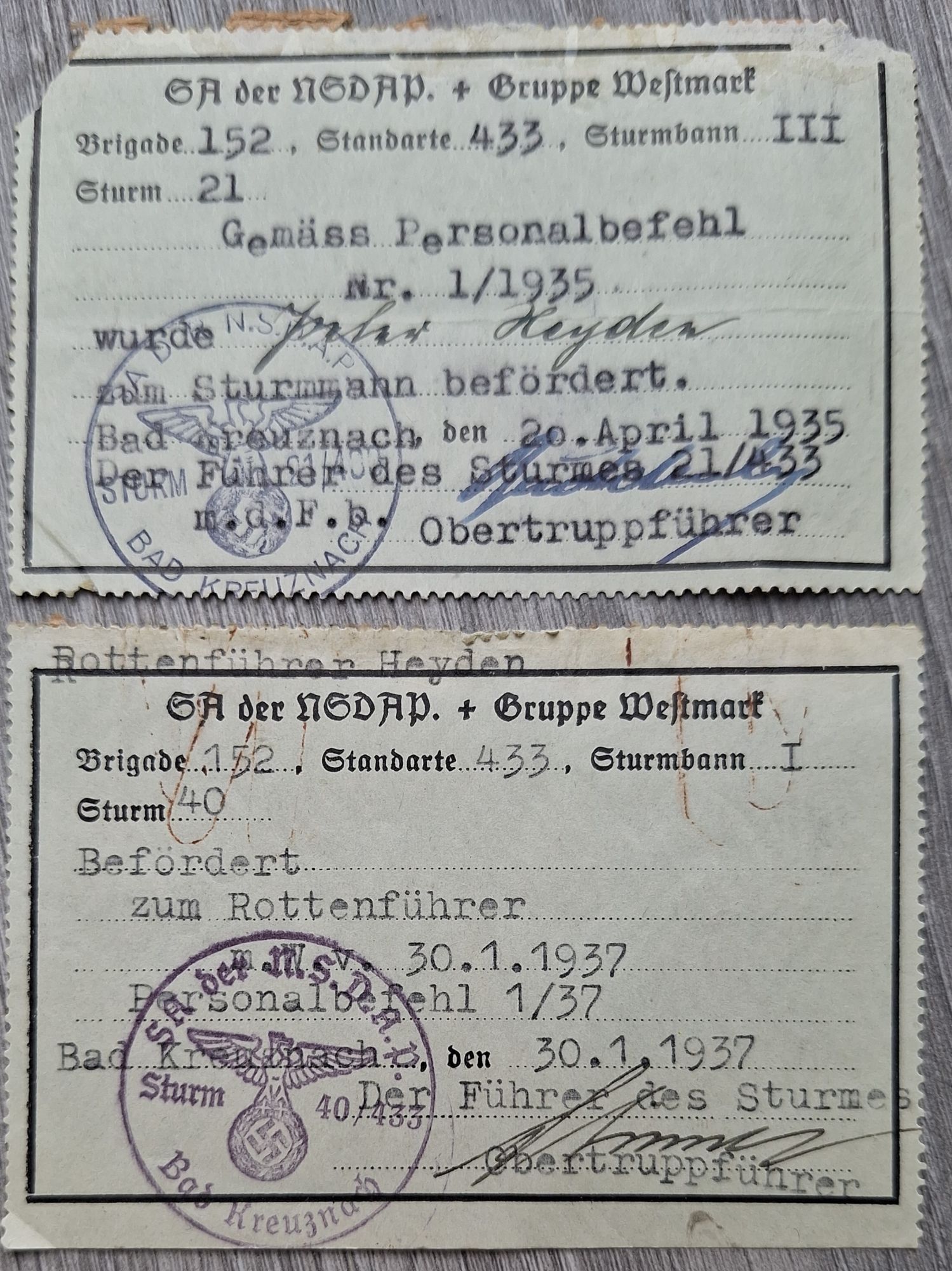 Large Lot of SA Documents and Sportsabzeichen- One Person - Image 21
