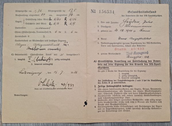 Large Lot of SA Documents and Sportsabzeichen- One Person - Image 12