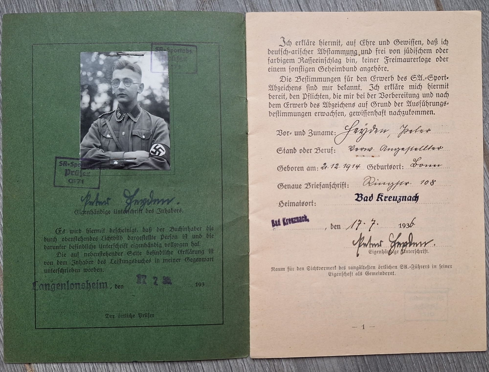 Large Lot of SA Documents and Sportsabzeichen- One Person - Image 27